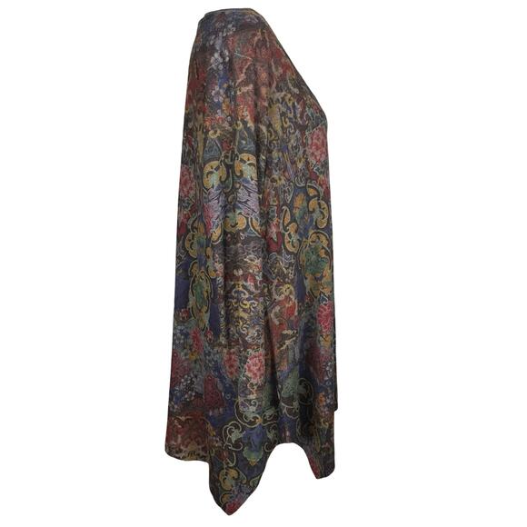 SOFT SURROUNDINGS Women's Petite Large PL Paisley Floral Scoop‎ Neck Long Sleeve - Picture 5 of 10